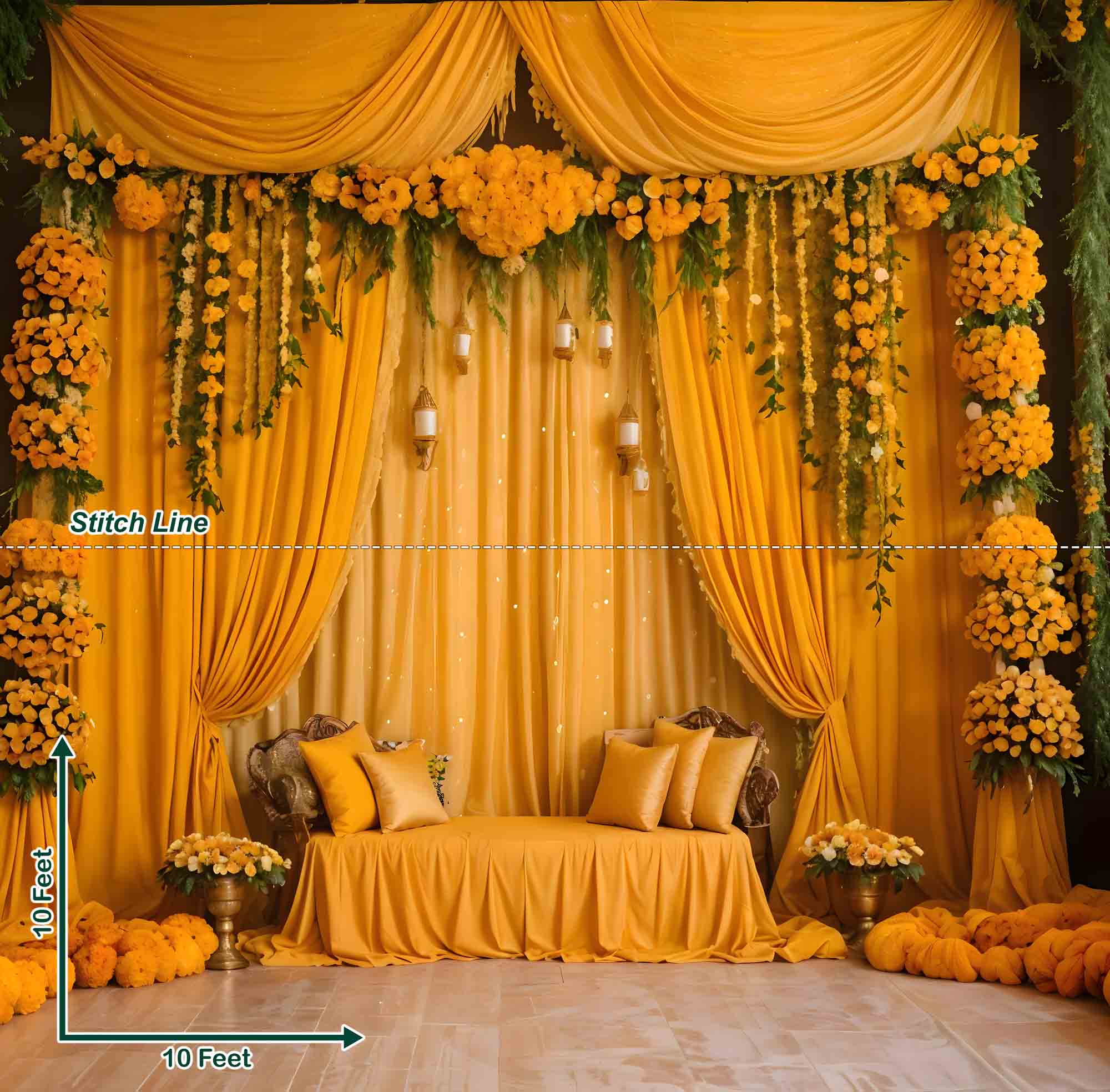 Yellow Haldi Decor - Pre Order Yellow Haldi Decor - Pre Order