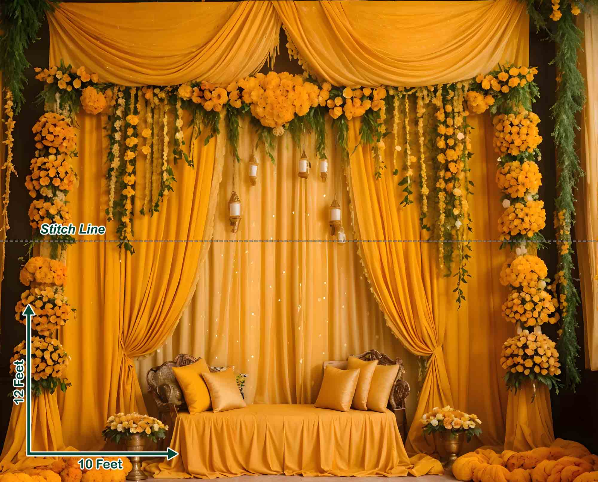 Yellow Haldi Decor - Pre Order Yellow Haldi Decor - Pre Order